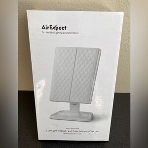 Tri-fold LED Makeup Mirror - White